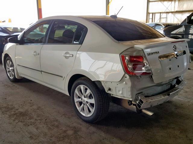 3N1AB6APXCL624993 - 2012 NISSAN SENTRA 2.0 WHITE photo 3