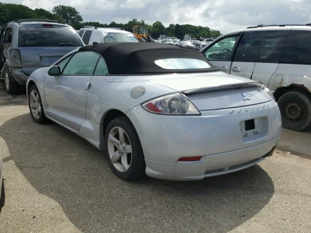 4A3AL25FX7E010520 - 2007 MITSUBISHI ECLIPSE SP SILVER photo 3