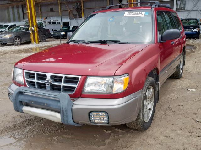 JF1SF655XWH783066 - 1998 SUBARU FORESTER S RED photo 2