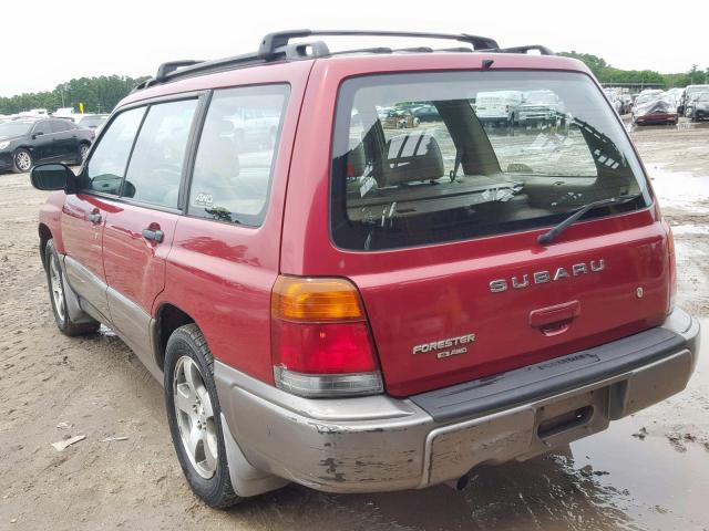 JF1SF655XWH783066 - 1998 SUBARU FORESTER S RED photo 3