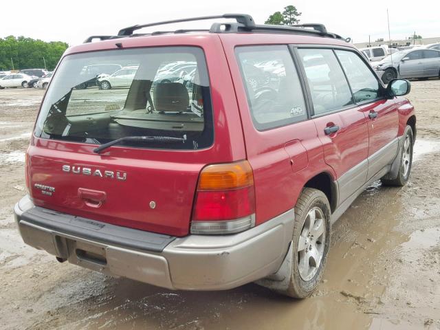 JF1SF655XWH783066 - 1998 SUBARU FORESTER S RED photo 4