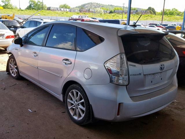 JTDZN3EU3D3281821 - 2013 TOYOTA PRIUS V SILVER photo 3