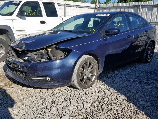 1C3CDFBA8DD338159 - 2013 DODGE DART SXT BLUE photo 2