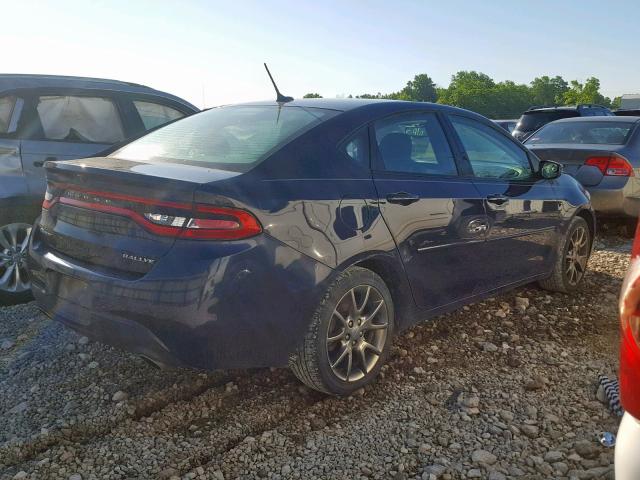 1C3CDFBA8DD338159 - 2013 DODGE DART SXT BLUE photo 4