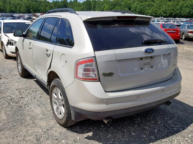 2FMDK38C67BB63395 - 2007 FORD EDGE SEL WHITE photo 3