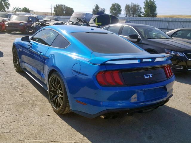 1FA6P8CF7K5125934 - 2019 FORD MUSTANG GT BLUE photo 3
