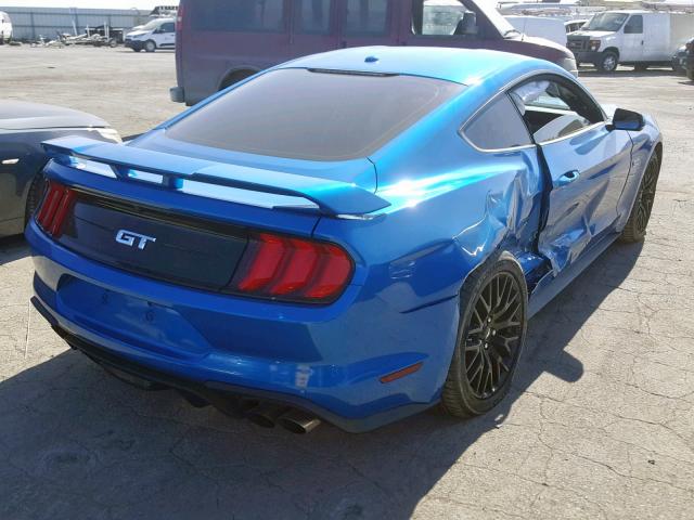 1FA6P8CF7K5125934 - 2019 FORD MUSTANG GT BLUE photo 4