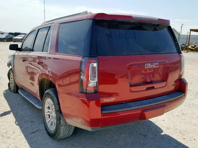 1GKS2AKC7FR130236 - 2015 GMC YUKON SLE RED photo 3