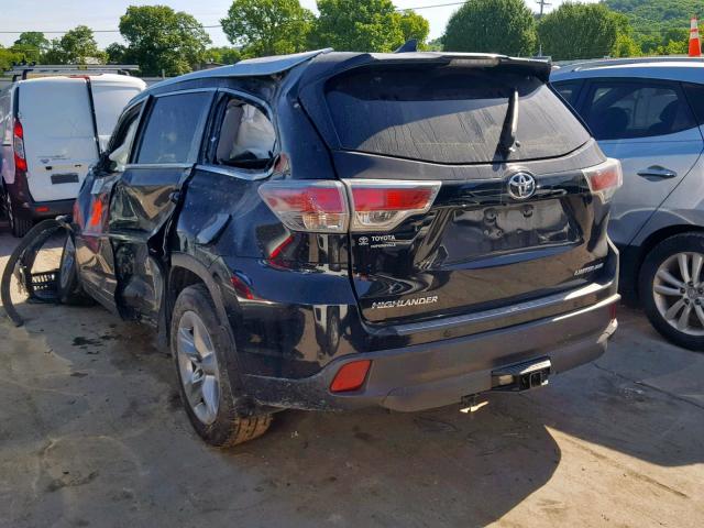 5TDDKRFHXFS095234 - 2015 TOYOTA HIGHLANDER BLACK photo 3