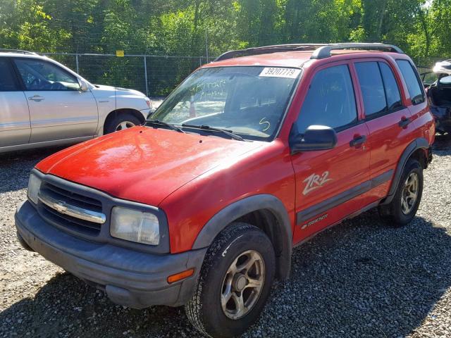 2CNBJ734136925942 - 2003 CHEVROLET TRACKER ZR RED photo 2