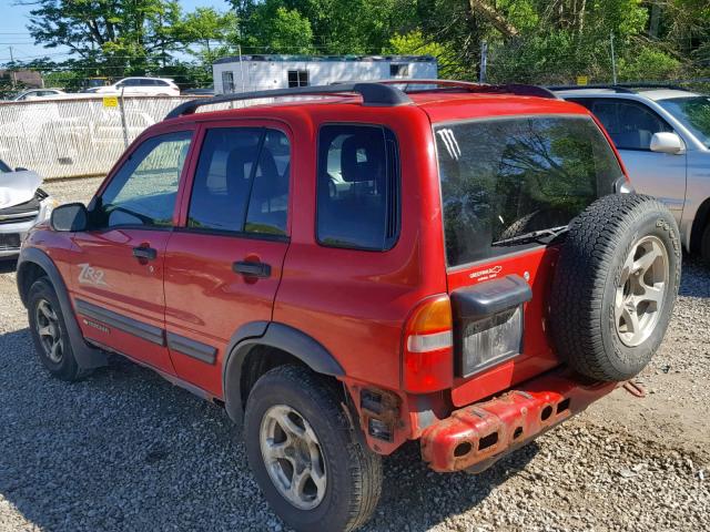 2CNBJ734136925942 - 2003 CHEVROLET TRACKER ZR RED photo 3