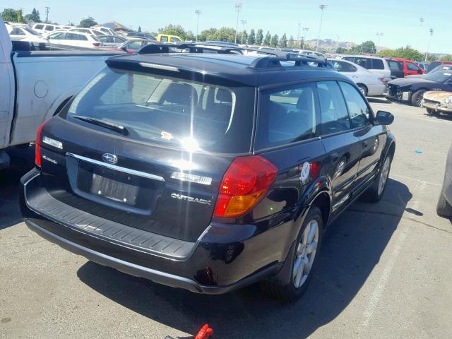 4S4BP61C767344677 - 2006 SUBARU LEGACY OUT BLACK photo 4