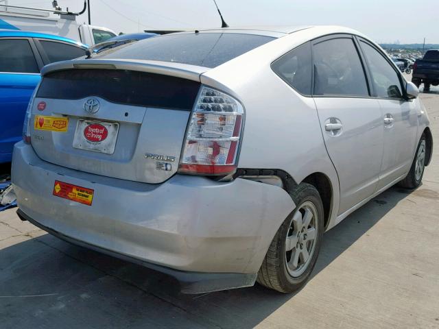 JTDKB20U477591694 - 2007 TOYOTA PRIUS SILVER photo 4