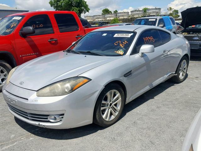 KMHHM66D98U295491 - 2008 HYUNDAI TIBURON GS SILVER photo 2