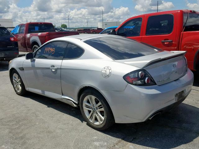 KMHHM66D98U295491 - 2008 HYUNDAI TIBURON GS SILVER photo 3