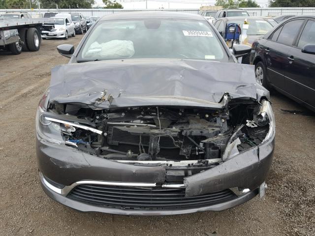 1C3CCCAB5FN750421 - 2015 CHRYSLER 200 LIMITE GRAY photo 9