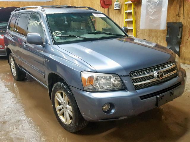 JTEEW21A760015171 - 2006 TOYOTA HIGHLANDER BLUE photo 1