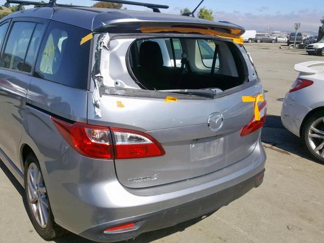 JM1CW2CL5C0102637 - 2012 MAZDA 5 SILVER photo 9