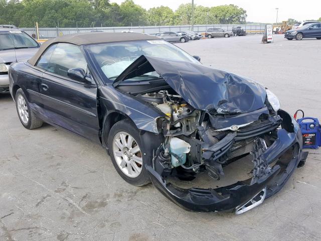 1C3EL75T93N522873 - 2003 CHRYSLER SEBRING GT BLACK photo 1