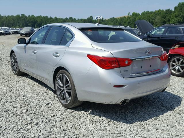 JN1BV7AR0EM680033 - 2014 INFINITI Q50 BASE SILVER photo 3