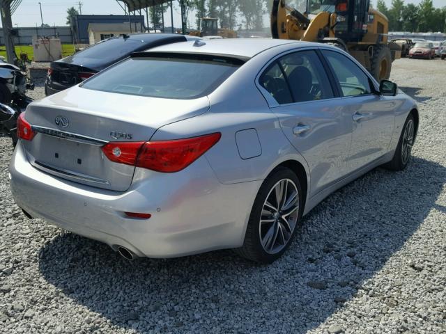 JN1BV7AR0EM680033 - 2014 INFINITI Q50 BASE SILVER photo 4