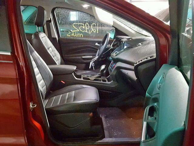 1FMCU0HD3JUD15891 - 2018 FORD ESCAPE SEL RED photo 5