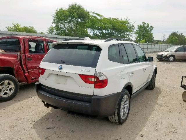 WBXPA93454WA64185 - 2004 BMW X3 3.0I WHITE photo 4