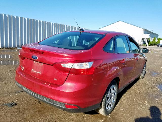 1FAHP3F28CL220715 - 2012 FORD FOCUS SE RED photo 4