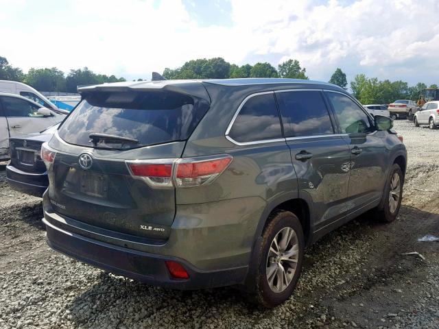 5TDJKRFH5FS131088 - 2015 TOYOTA HIGHLANDER GRAY photo 4