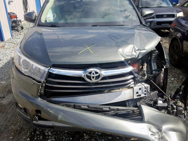 5TDJKRFH5FS131088 - 2015 TOYOTA HIGHLANDER GRAY photo 7