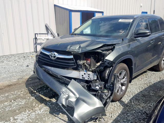 5TDJKRFH5FS131088 - 2015 TOYOTA HIGHLANDER GRAY photo 9