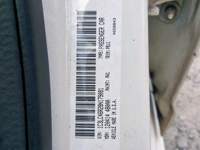 1C3LC46R28N179081 - 2008 CHRYSLER SEBRING LX WHITE photo 10