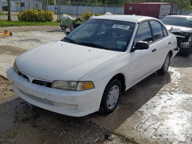 JA3AY26A9VU013451 - 1997 MITSUBISHI MIRAGE DE WHITE photo 2