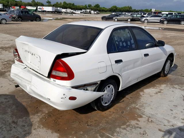 JA3AY26A9VU013451 - 1997 MITSUBISHI MIRAGE DE WHITE photo 4