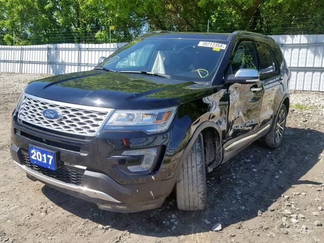 1FM5K8HT5HGC81644 - 2017 FORD EXPLORER P BLACK photo 2