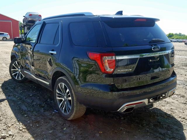 1FM5K8HT5HGC81644 - 2017 FORD EXPLORER P BLACK photo 3