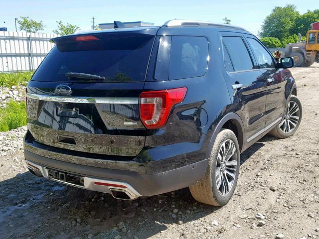 1FM5K8HT5HGC81644 - 2017 FORD EXPLORER P BLACK photo 4