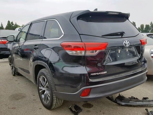 5TDZZRFH2HS200479 - 2017 TOYOTA HIGHLANDER BLACK photo 3