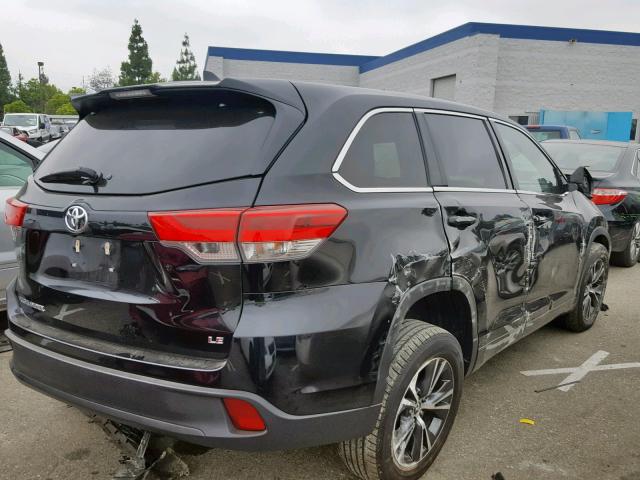 5TDZZRFH2HS200479 - 2017 TOYOTA HIGHLANDER BLACK photo 4