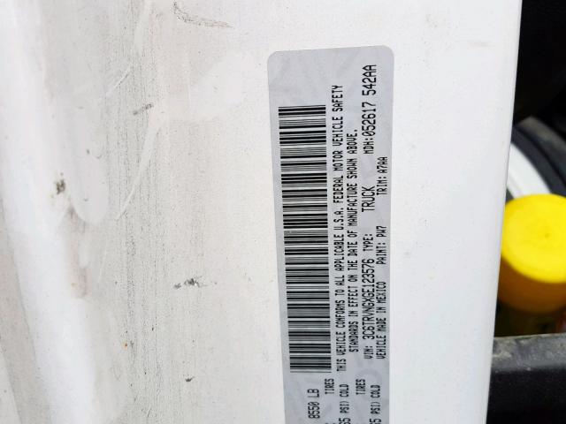 3C6TRVNGXGE123576 - 2016 RAM PROMASTER 白色 照片 10