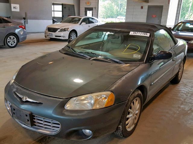 1C3EL55R22N250822 - 2002 CHRYSLER SEBRING LX GRAY photo 2