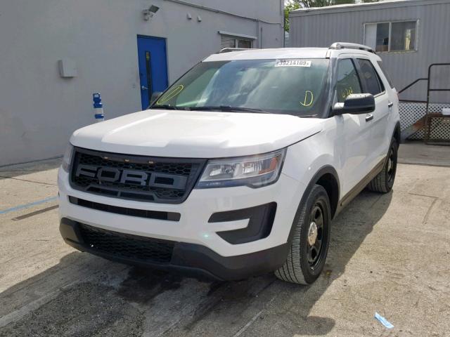 1FM5K8AR7GGD31568 - 2016 FORD EXPLORER P WHITE photo 2