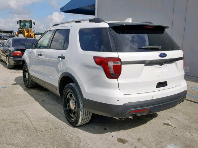 1FM5K8AR7GGD31568 - 2016 FORD EXPLORER P WHITE photo 3