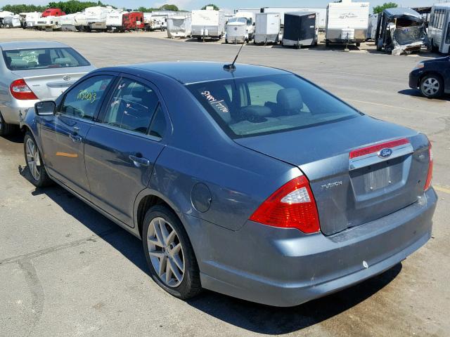 3FAHP0JA4BR275613 - 2011 FORD FUSION SEL TURQUOISE photo 3