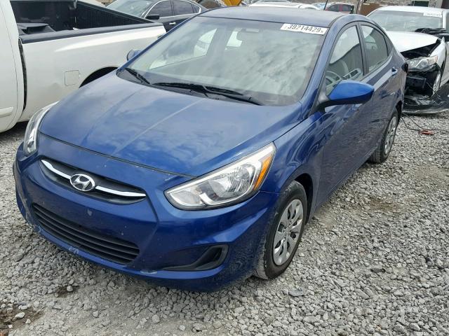 KMHCT4AE0HU173832 - 2017 HYUNDAI ACCENT SE BLUE photo 2