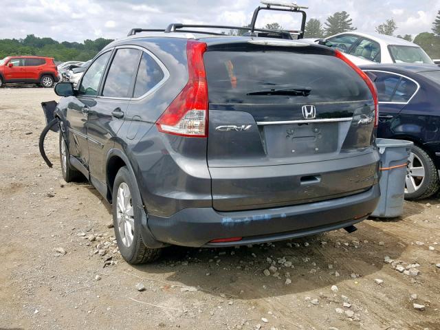 2HKRM4H76DH672318 - 2013 HONDA CR-V EXL GRAY photo 3