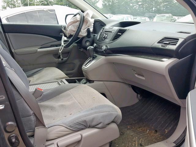 2HKRM4H76DH672318 - 2013 HONDA CR-V EXL GRAY photo 5