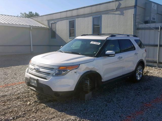 1FM5K7F86EGA13223 - 2014 FORD EXPLORER L WHITE photo 2