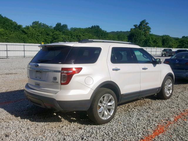 1FM5K7F86EGA13223 - 2014 FORD EXPLORER L WHITE photo 4