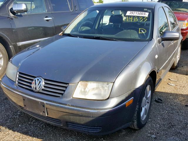 3VWSK69M14M051695 - 2004 VOLKSWAGEN JETTA GLS GRAY photo 2